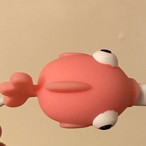 super cute pink fish cable bite